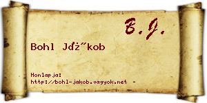 Bohl Jákob névjegykártya